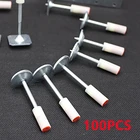 100 шт. круглых стальных гвоздей, квадратные стальные гвозди для ручных стальных гвоздей, пистолет, гвозди для потолочного строительства, огнеупорный гвоздь, встраиваемый глушитель 32 мм