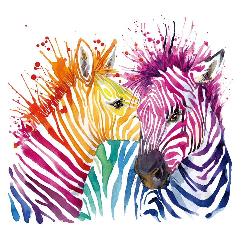 Набор двойных Zebra Patches утюжок для перекачки термобелье детей цветные стираемые