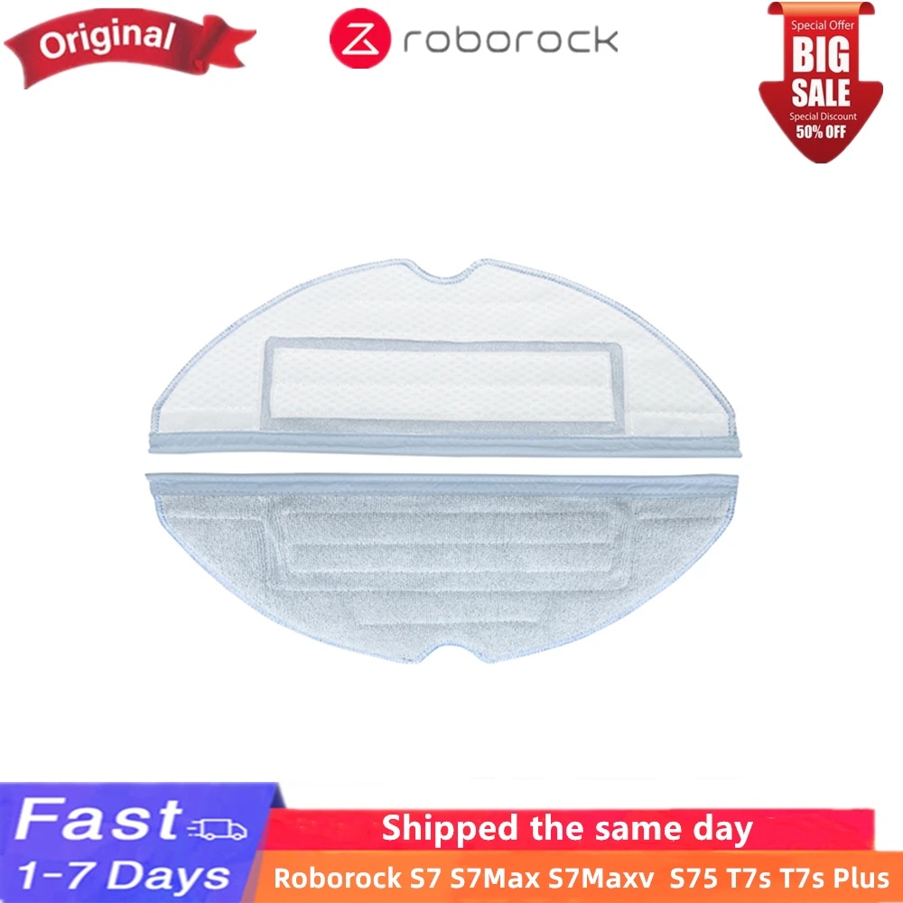 

Новинка, Оригинальная Ткань для швабры Roborock S7 Запчасти для робота-пылесоса-вибрационная Швабра S70 S75, сине-серые аксессуары для швабры