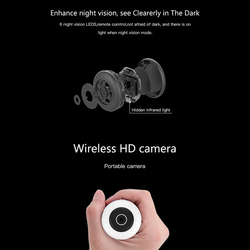 Домашняя безопасность wifi 1080P ip-камера Беспроводная мини инфракрасная камера ночного видения Обнаружение движения Экшн-камера сенсор видеокамера рекордер