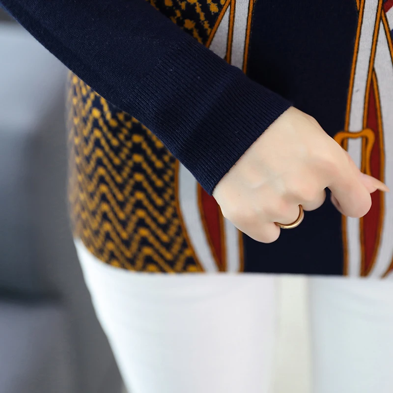 

Women Sweater Spring Autumn New Casual Pullover Women's Sweaters Pull Knitwear Tops Plus Size Print Sweater For Woman