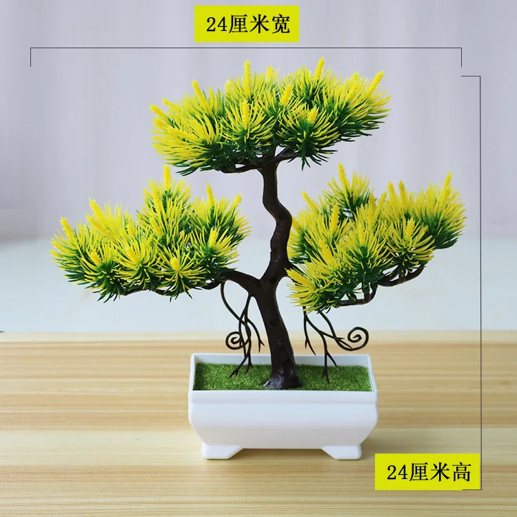 24 см искусственная Гостевая приветствие маленькая сосна белая комнатные