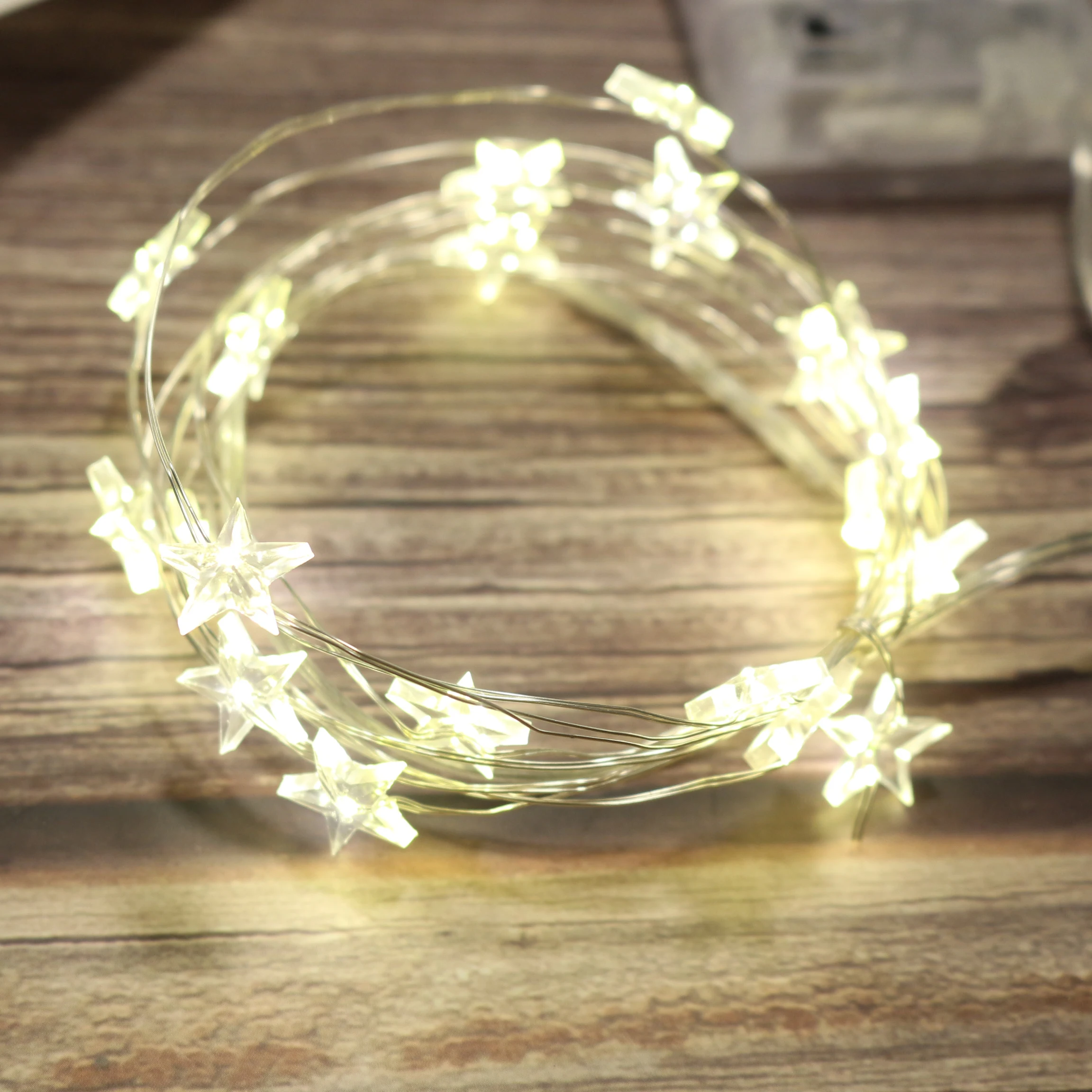 Светодиодный светильник в форме звезды с батарейным блоком 2 м 20 светодиодов