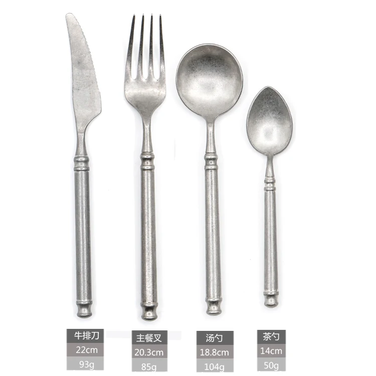 

Art Nordic Tableware Set Vintage Stainless Steel Cutlery Set Modern Home Decor Gift Cuberteria Kitchen Accessories BK50CJ