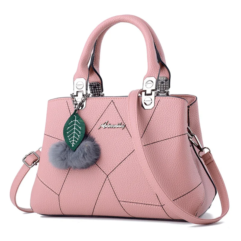 298Pink 3Pcs/Set Bags For Women Handbag PU Leather Shoulder Bags Casual Tote Tassel Top Handle Designer Bag Composite Messenger Bag - Цвет: 298Pink