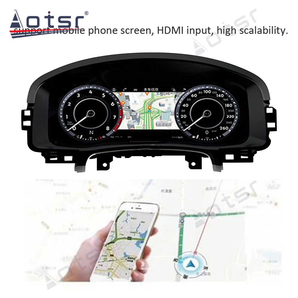 for vw b8 passat cc golf 7 gti variant car lcd instrument panel replacement dashboard digital dashboard panel car virtual linux free global shipping