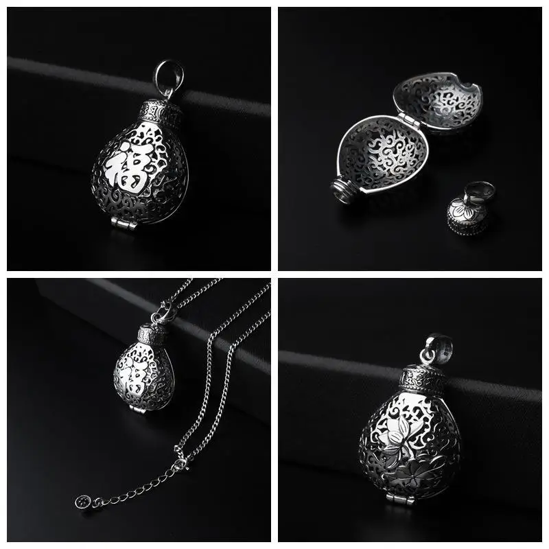 

Подвеска в виде лотоса из тайского серебра, оригинальное дизайнерское ожерелье с кулоном в виде Саше в китайском ретро стиле, уникальное се...