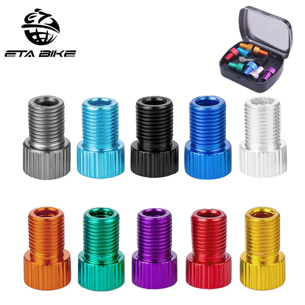 

10PCS Bicycle Valve Adapter Dv Sv French To Dunlop Car Valve Car Pump Tool Copper Bicycle Valve Adapters Bike Accessories