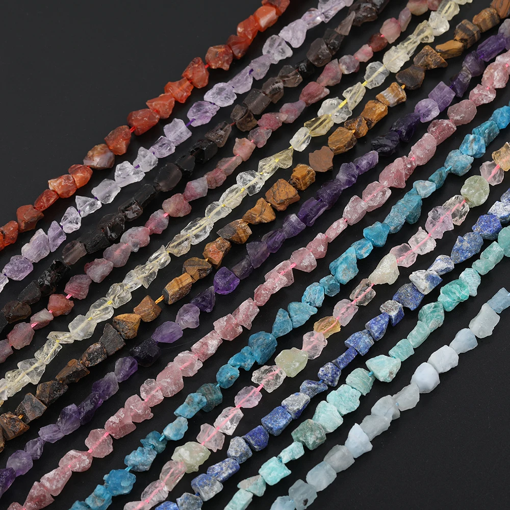 

15.5''/Strand,13 Stone,Natural Lapis Citrines Quartz Stone Nugget Chip Loose Spacer Beads For Pendant Necklace Jewelry Making