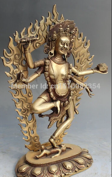 12 &quotтибетская бронза 4 руки ваджра Ваджрапани ваджрайогини Чана дорье статуя