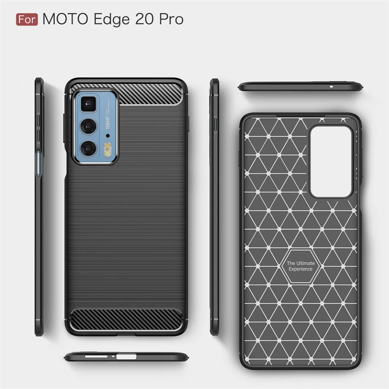 Carbon Fiber Cover For Motorola Edge S Pro Case Bumper Rubber Silicon Back Case For Motorola Edge S Pro Case For Moto Edge S Pro