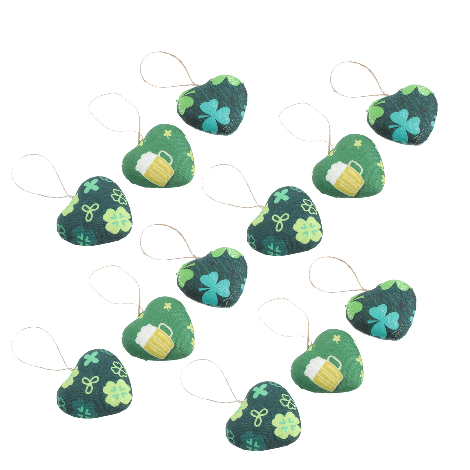 12 шт. подвески в виде сердца на День Святого Патрика | Дом и сад