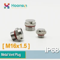 5pcs m16 metal screw plug with vent stainless steel 304 m16x1 5