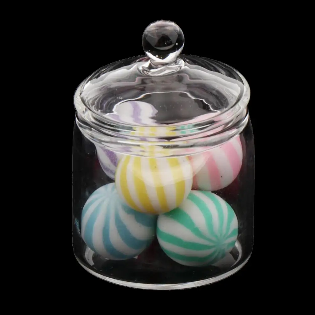 

Кукольный домик Миниатюрные стеклянные банки для конфет 1:6 бутылка для еды закуски кухонные украшения куклы аксессуары детские игрушки