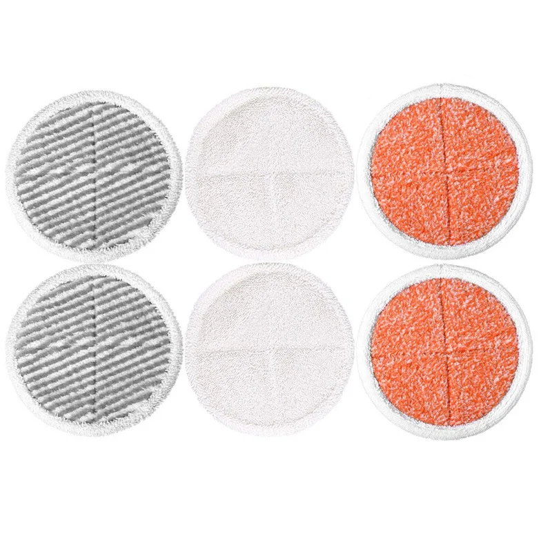 

Mop Cleaning Pads Replacement for Bissell Spinwave 2039a 2124 2037 2039 Hard Floor Mop (2 Orange+2 Gray+2 White)