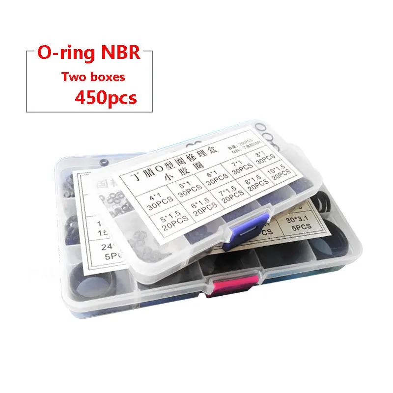 

O Rings Rubber Silicone O Ring Seal NBR Sealing O-rings Nitrile Washer Rubber oring set Assortment Kit Set Box Ring