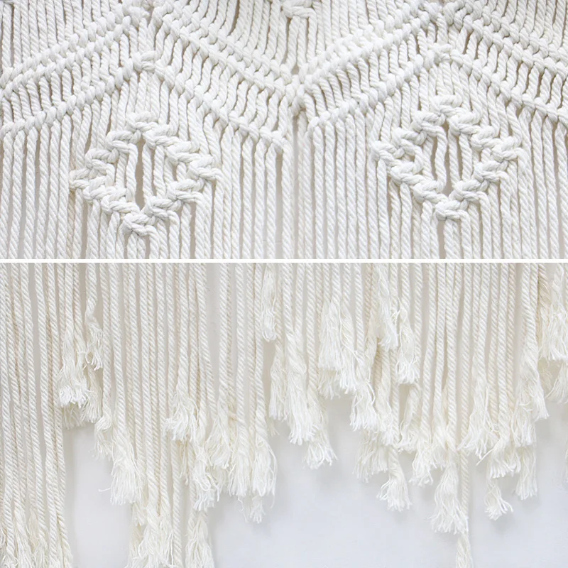 Handmade Woven Macrame Cotton LineTapestry Bohemian Wall Hanging Curtain Wedding Background Decorate Home Blind Window Pendants | Дом и сад