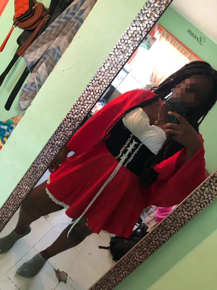 Хэллоуин дамы с маленькой красной накидкой капюшоном костюм для взрослых женщин