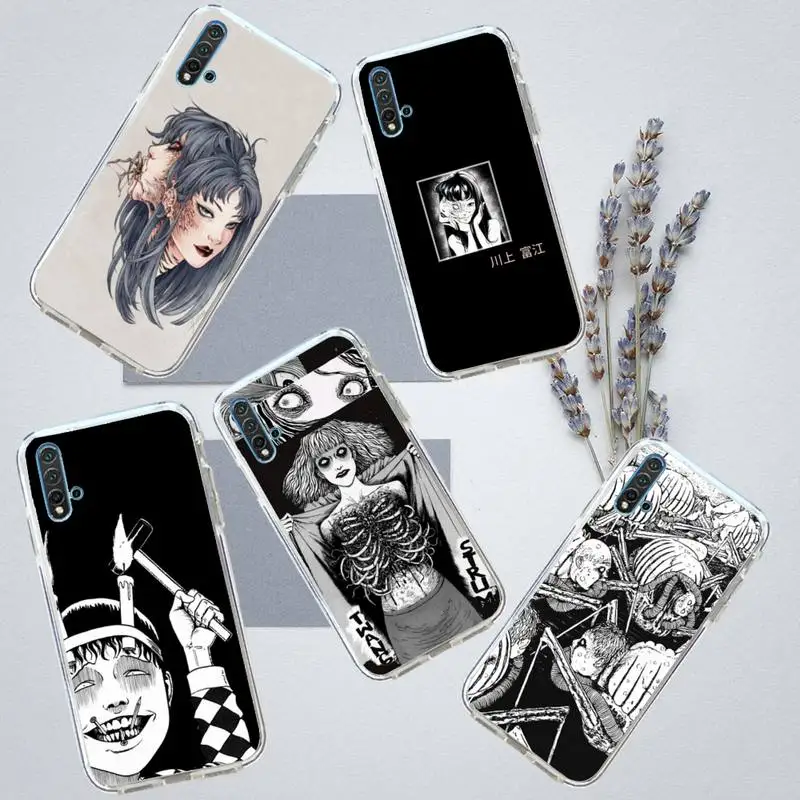 

junji ito Anime Horror Phone Case Transparent for Huawei honor P mate 40 20 30 10 50 i 9 x mate pro lite 8a