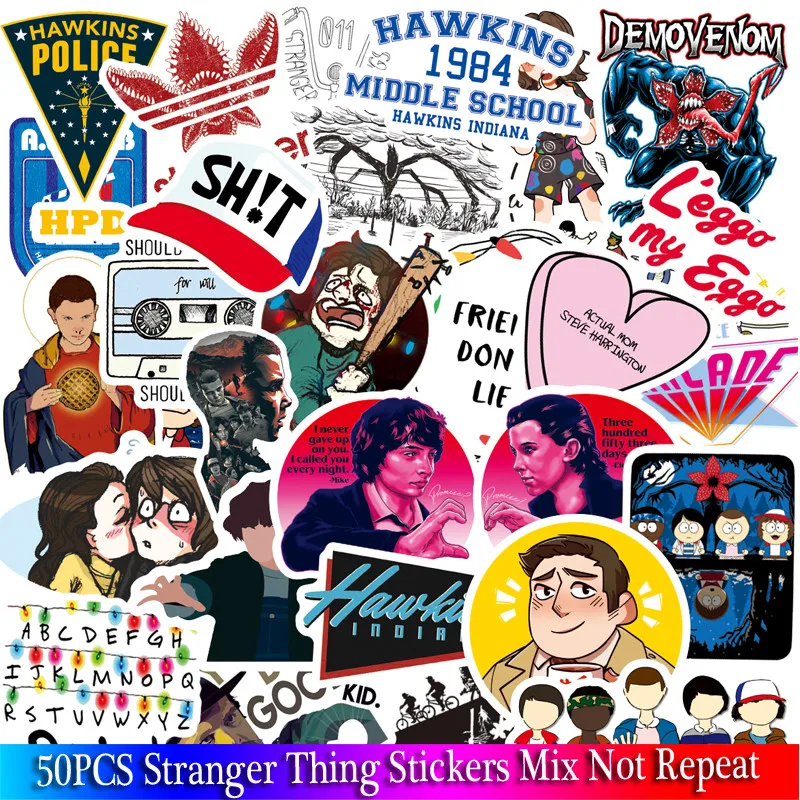 50 шт. новинка 2019 стикер для странного человека набор s аниме игрушка наклейка