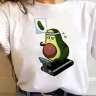 Забавная женская футболка премиум-класса с изображением авокадо, милая гранж-футболка для девочек в стиле Харадзюку, Женские Смешные футболки с изображением авокадо