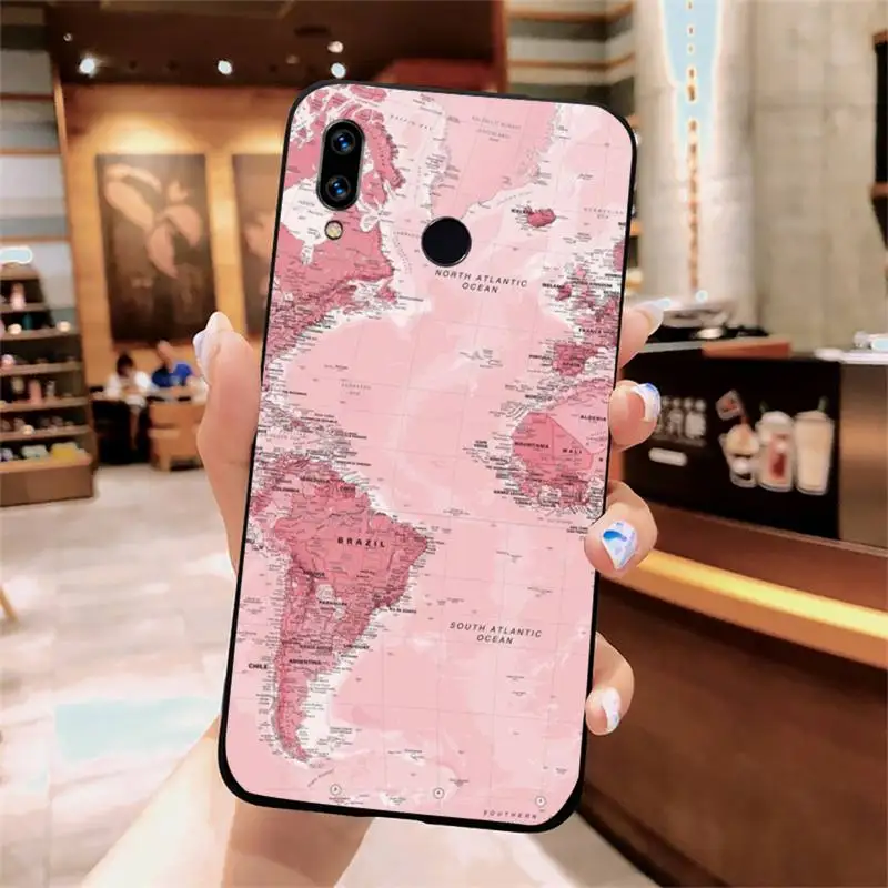 

Travel World Map Phone Case For Xiaomi Redmi note 7 8 9 t k30 max3 9 s 10 pro lite