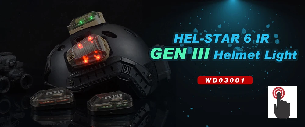 Element airsoft шлем вспышка светильник HEL STAR 6 Gen II сигнал зеленый красный ИК стробоскоп светильник военный шлем светильник лампа для выживания