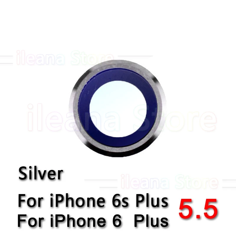 Сапфировое стекло задняя камера Стекло кольцо для iPhone 6 6s плюс камера объектив кольцо Крышка Оригинальная Замена - Цвет: 6s Plus Silver