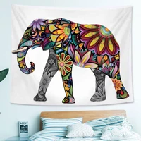 colorful elephant india tapestry 3d mural hippie style hippie wall boho mandala living room background cloth printing decor