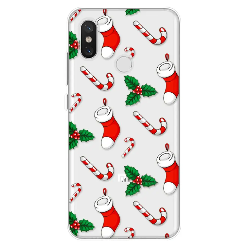 Рождественский красный чехол s для Xiaomi Redmi Note 7 8 6 5 S2 Pro Plus 5A 4A 6A чехол с новым годом для Redmi K20 Pro силиконовый прозрачный ТПУ