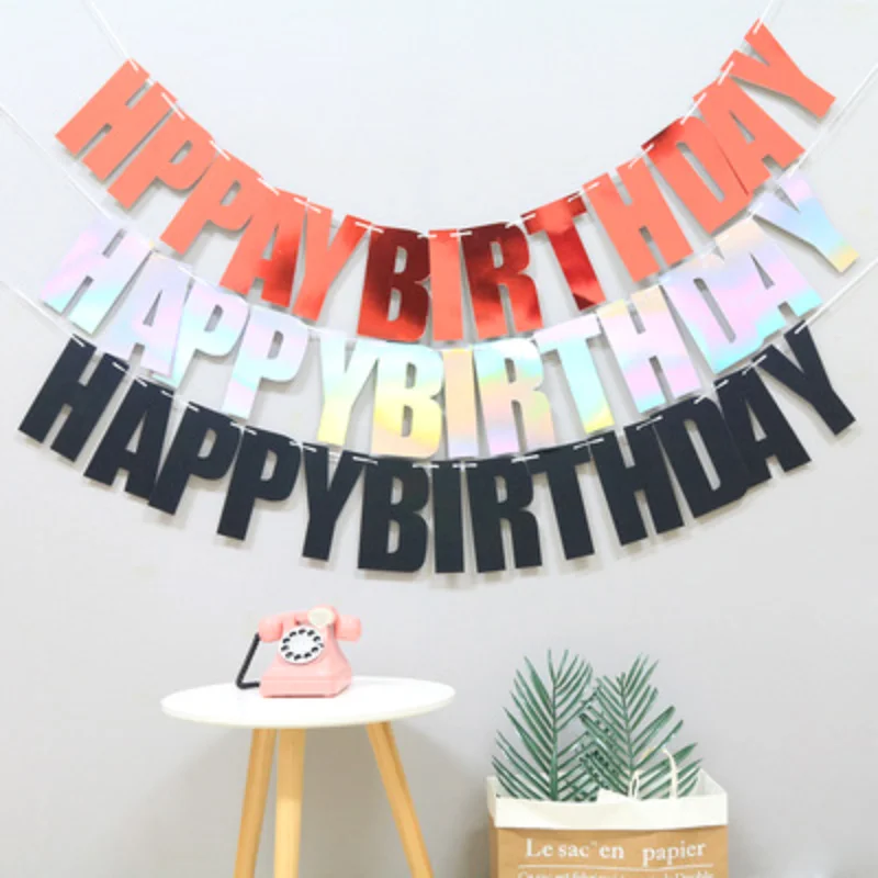 

Creative Laser Birthday Carnival Party Supplies, Alphabetical Happy Birthday Banners, Anniversary Children’s Party, Decorations