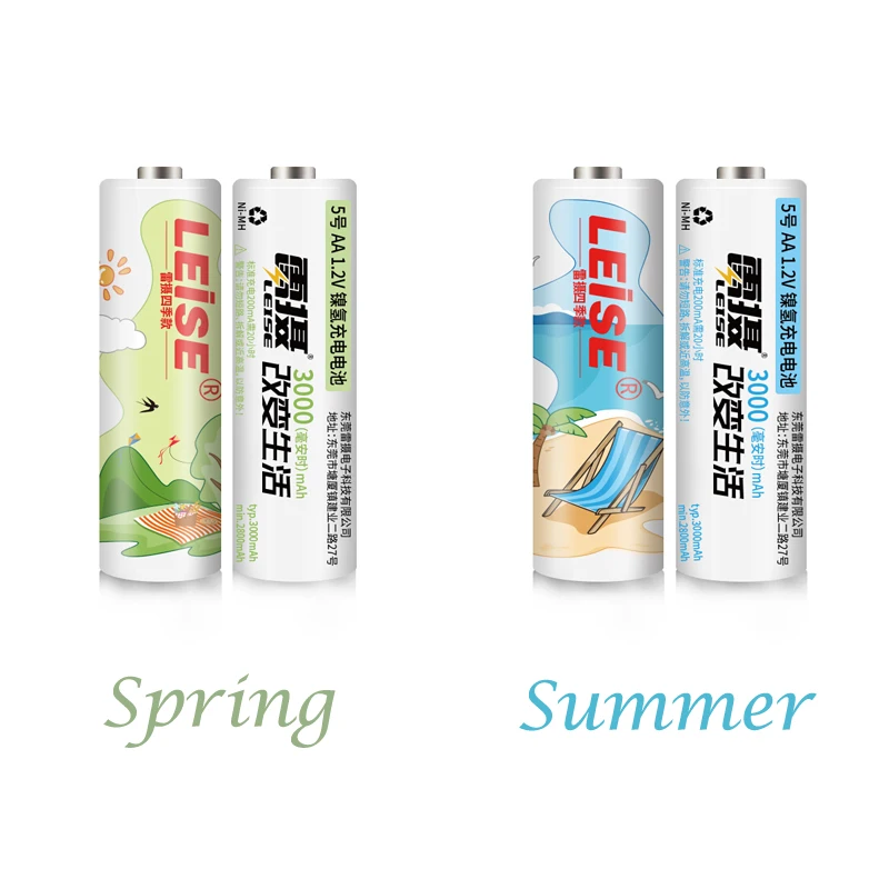 Leise AA 3000mah nimh аккумуляторная батарея оригинал 1 2 V 2a Ni MH четыре сезона