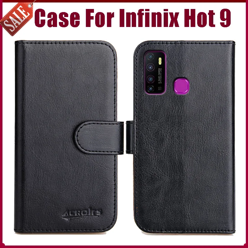 

Лидер продаж! Чехол Infinix Hot 9, модный флип-чехол 6,6 дюйма, 6 цветов, флип-кошелек, чехол для Infinix Hot 9, чехол с отделениями для карт