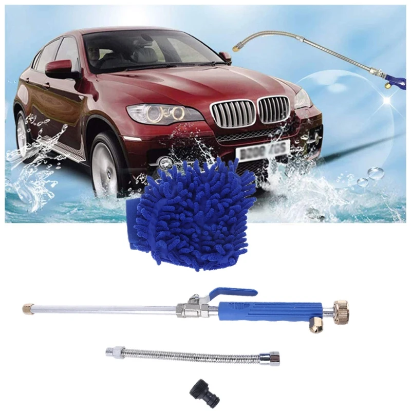 

High Pressure Power Washer-Extendable Power Washer Wand, Water Hose Attachment Nozzle, Flexible Auto Washer, Watering Car F19A