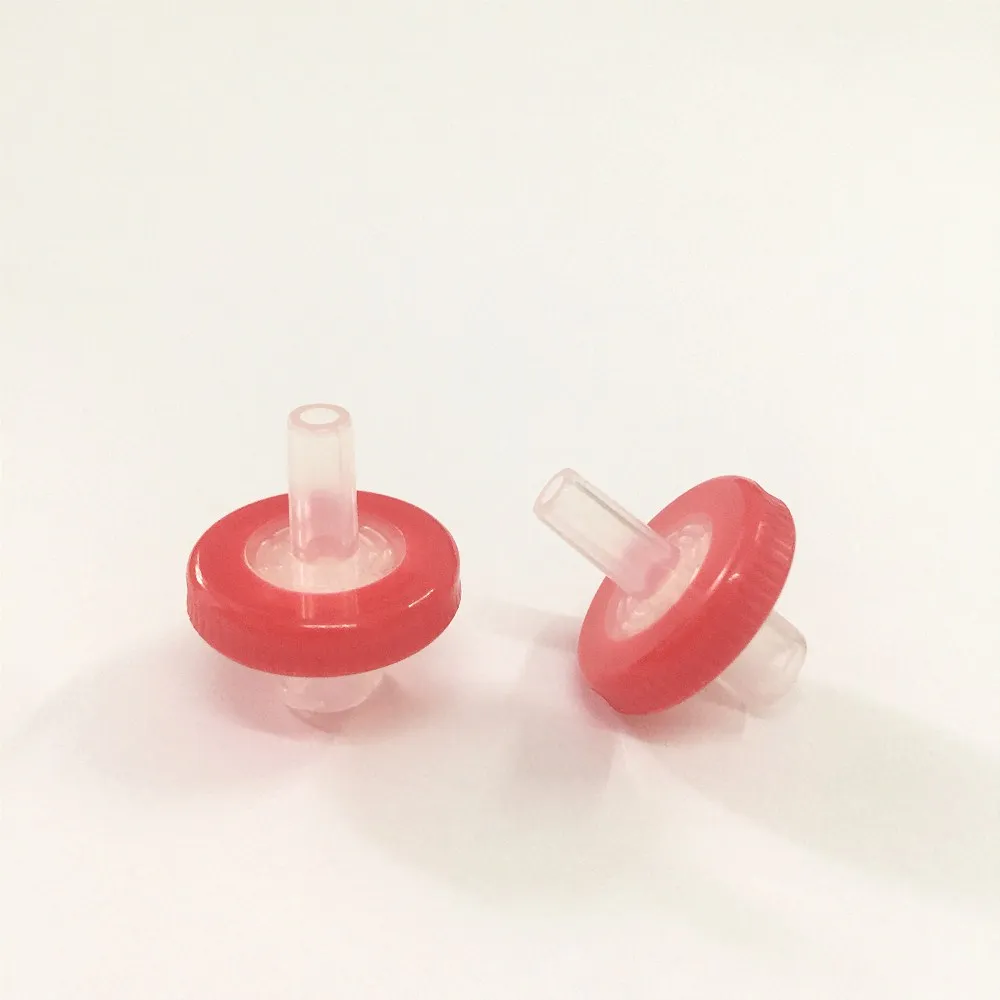Стерильный шприцевой фильтр PTFE Dia 33 мм 0.22um 0.45um Luer Lock микропористый фильтрации