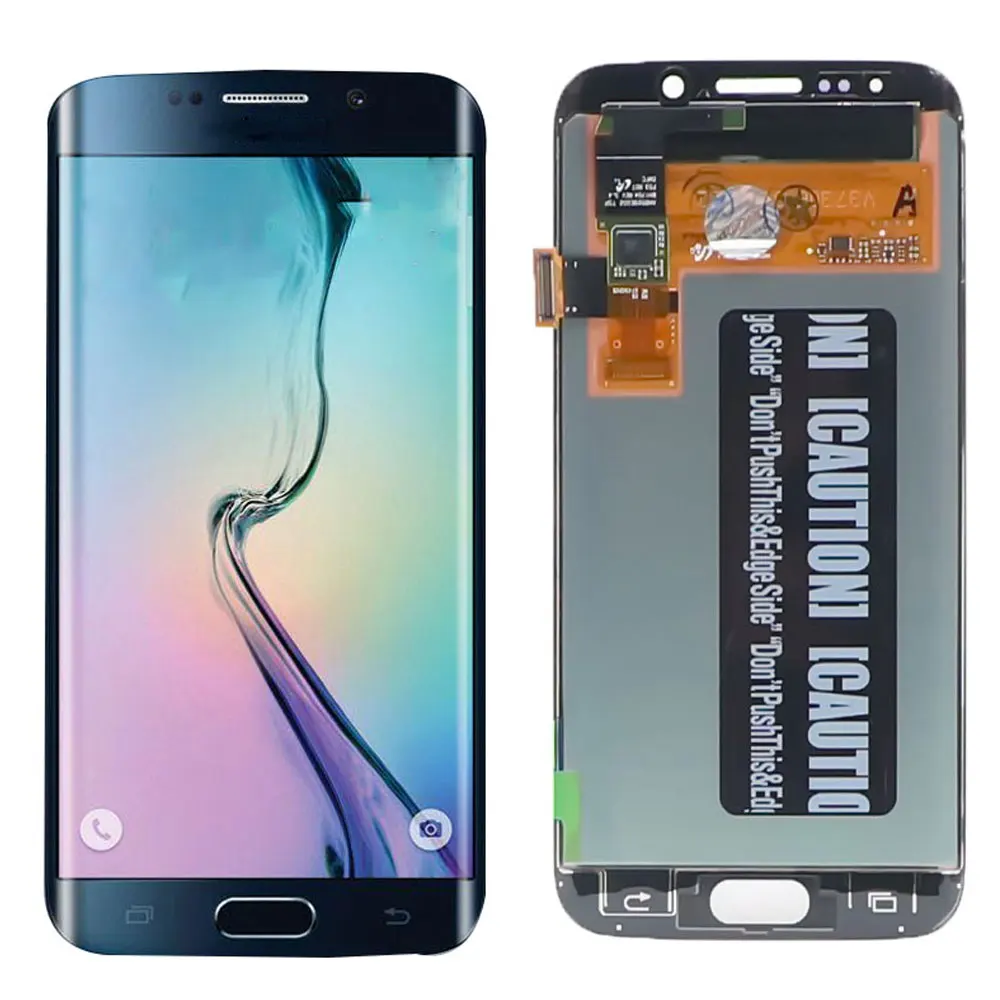 Pantalla LCD AMOLED Original de 5,1 pulgadas para Samsung Galaxy S6 edge, montaje de digitalizador con pantalla t&aacute;ctil con cubierta trasera, G925, G925I, G925F-3