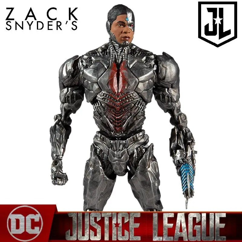 

DC Comics McFarlane Cyborg Justice League Anime action figure 17cm Collectible figurines Model Halloween Gift Toys for boys