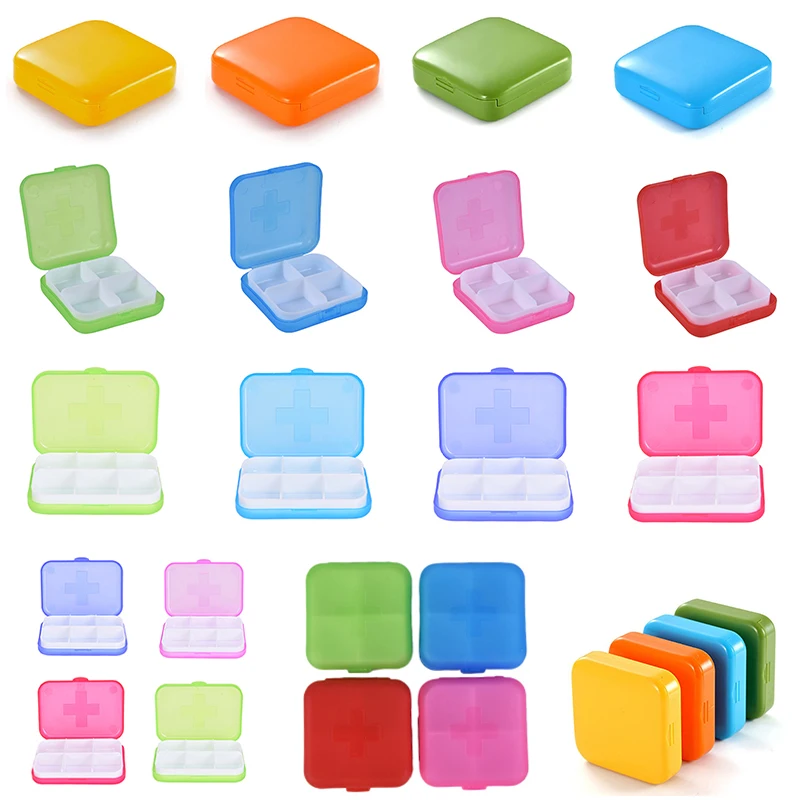 

Pill Case Plastic Tablet Candy Box Portable Storage Tablet Holder Travel Organizer Pill Dispenser Container Health Care 1pc