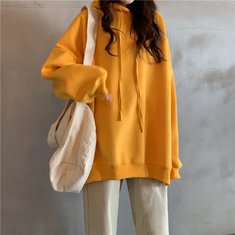 

Net Red Lazy Wind Hoodie Women's Spring Autumn 2021 New Design Sense Small Loose Medium and Long Top