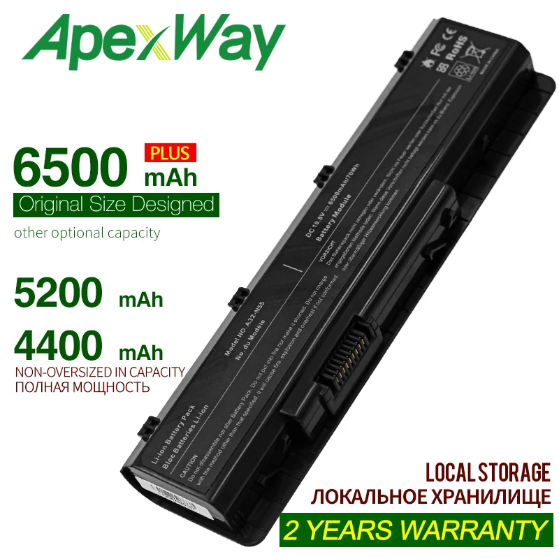 4400 мА/ч, A32-N55 Аккумулятор для ноутбука ASUS N55SL N75SL N55 N75S N45E N45 N45F N45SF N45SN N55S N45SJ N75SF N45SL N55SF N75SJ N45J