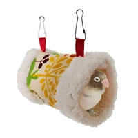 cute soft triangle square plush nest bird parrot hanging cave hammock cage warm bed toy supplies