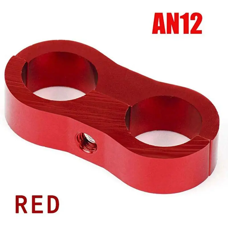 

1Pc Stepped Billet Dual AN12 24MM Braided Hose Separator Clamp Cable Fastener