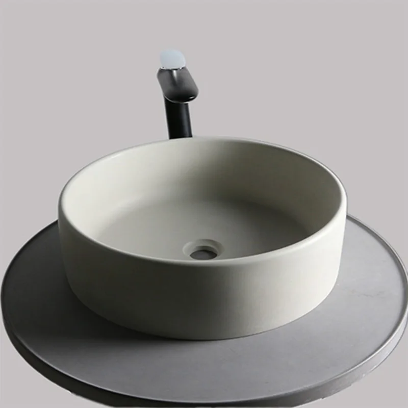 Скандинавский круглый цементный раковина мойка для дома ванная комната