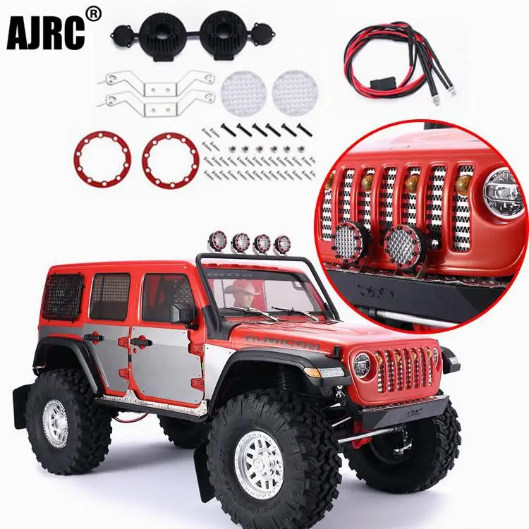 Suitable for 1/10 RC cars AXIAL SCX10 III Trax TRX4 TRX6 round spotlights, roof lights, bumper searchlights