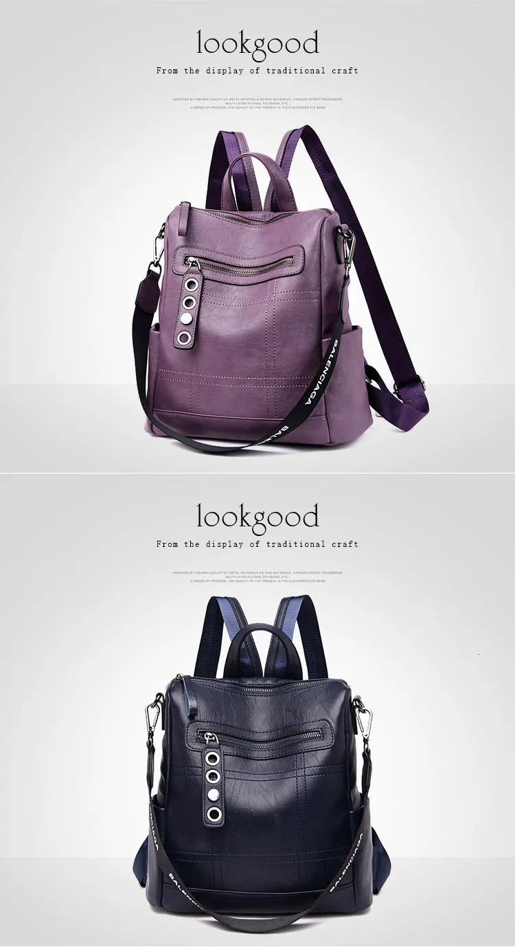 Vadim мягкие кожаные сумки женские рюкзаки женские школьные сумки для подростков для девочек рюкзак для путешествий Женская Ретро сумка на плечо Sac a Dos