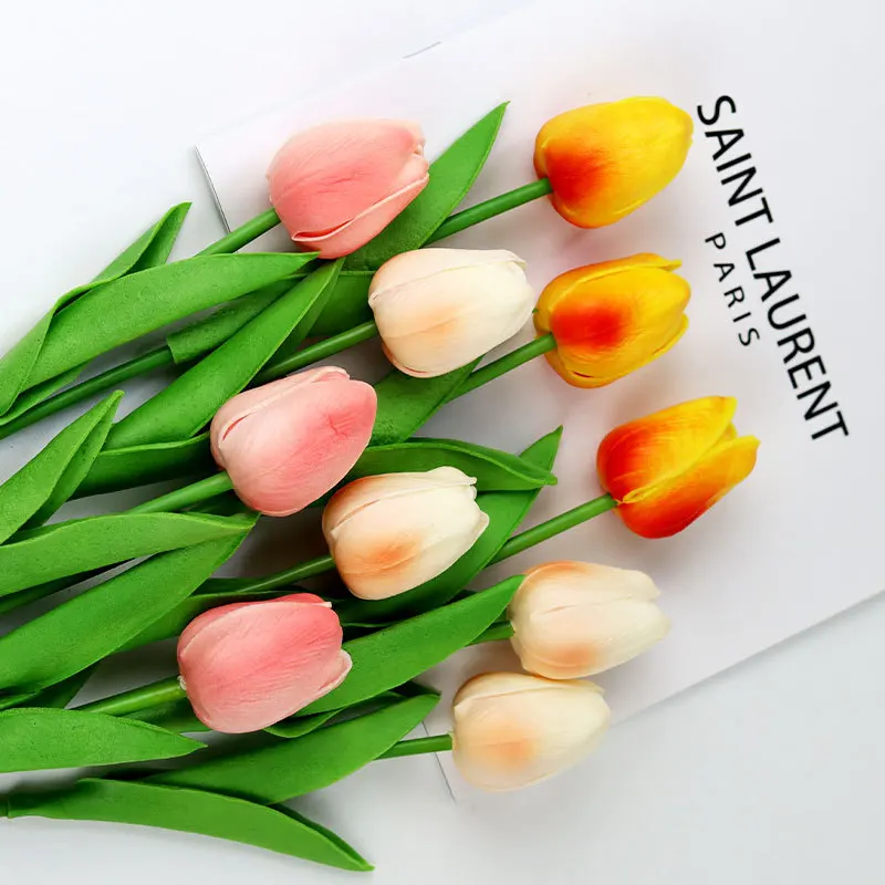 

Home Decoration Simulation Flowers Household Ornaments Handwork Plant Surroundings Beautify PE Tulip Wedding Birthday Bonsai