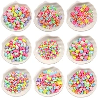 mixed color acrylic beads love heart star round loose spacer beads for jewelry making diy children kids necklace bracelets