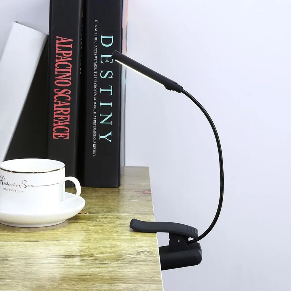 

6W LED USB Dimmable Clip On Reading Light for Laptop Notebook Piano Bed Headboard Desk Portable Night Light