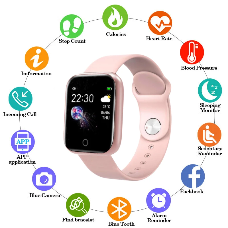 

I5Women Fashion Smart Watch Fitness Tracker Heart Rate Monitor Blood Pressure Sport Mode Men Wearable Devices Smartwatch 2020