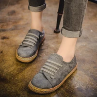 2022 new korean version of flat shoes womens casual one word pedal thick soled loafers womens shoes overfoot shoes women